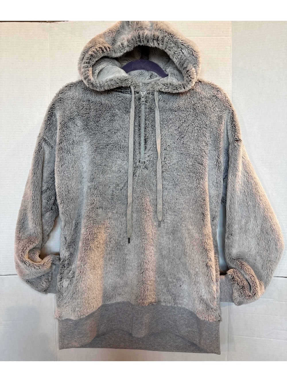 aerie Soft Plush Gray Hoodie Sweatshirt Size Small